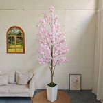 arbre artificiel fleurs rose clair moderne pot extérieur decoration maison jardins patios anniversaires