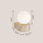 lampe murale moderne verre translucide marbre blanc minimaliste chambre coucher entrée étude