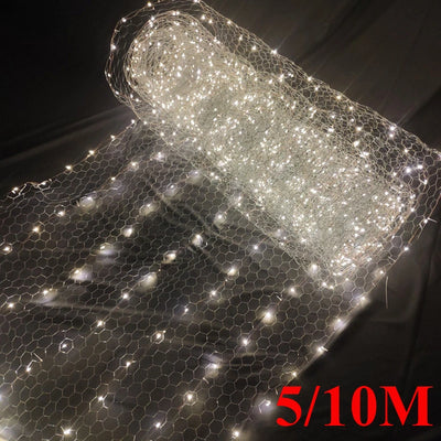 Guirlande lumineuse perles ciel étoilé fer forgé décoration plafond Noël