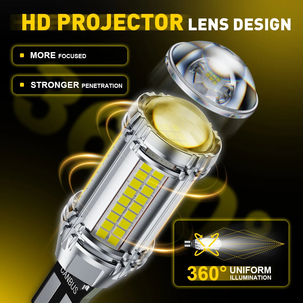 ampoules led canbus t15 blanc doré 6500k sans erreur 360 lumiere non polarité feux