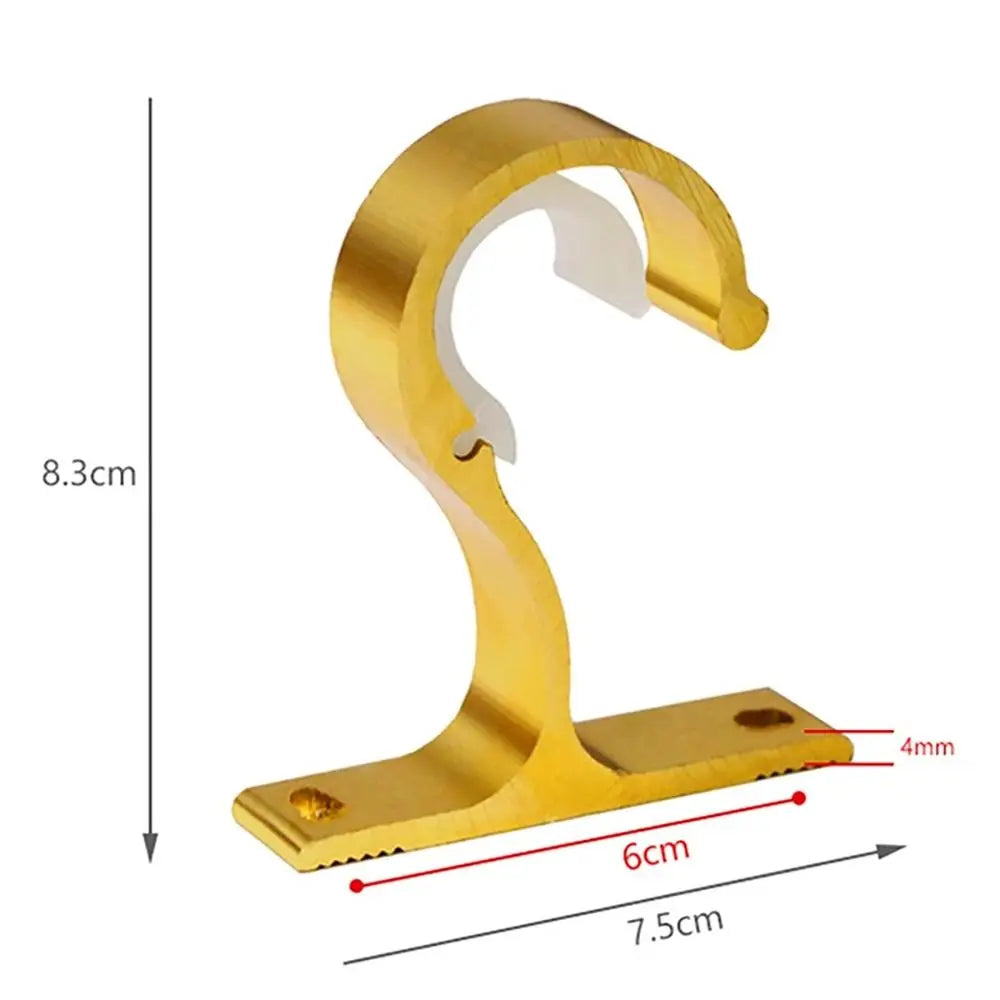 support rideau blanc doré moderne vis fixation plaque