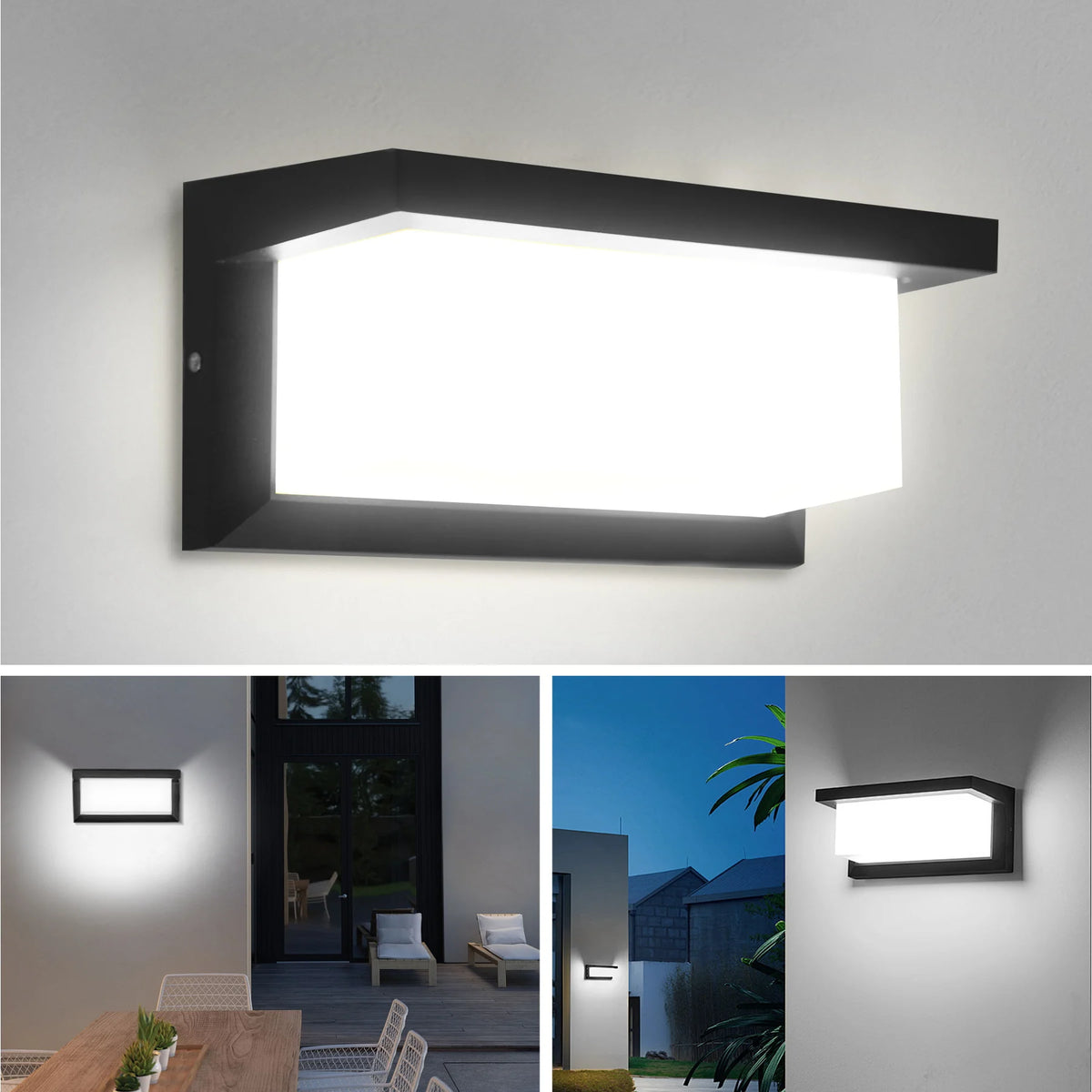 appliques murales modernes led noir lumiere blanche facile éclairage maison minimaliste