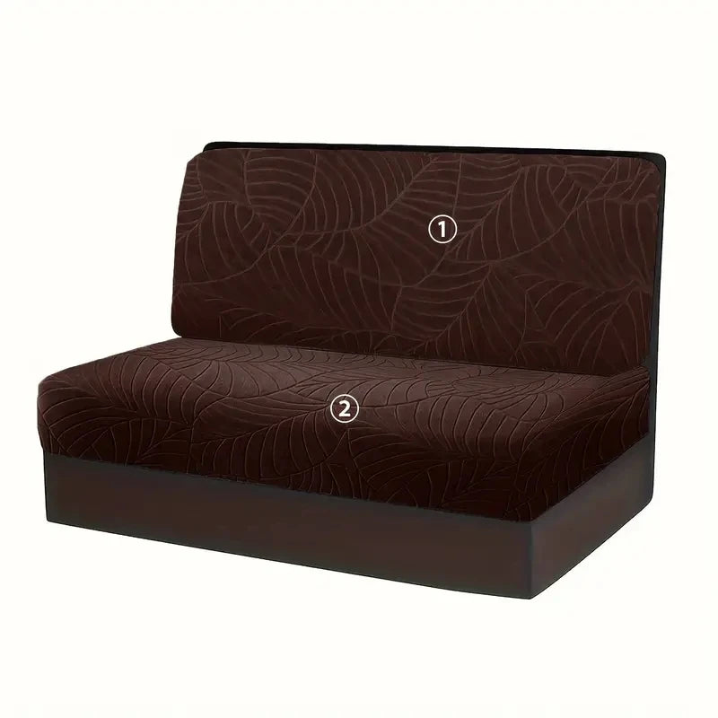 housses siège RV gris motif feuilles texturées anti salissures réutilisables modernesintérieur camping car