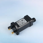 transformateur électrique 24v 6w led noir moderne prise secteur adaptateur commutateur ip44 étanche