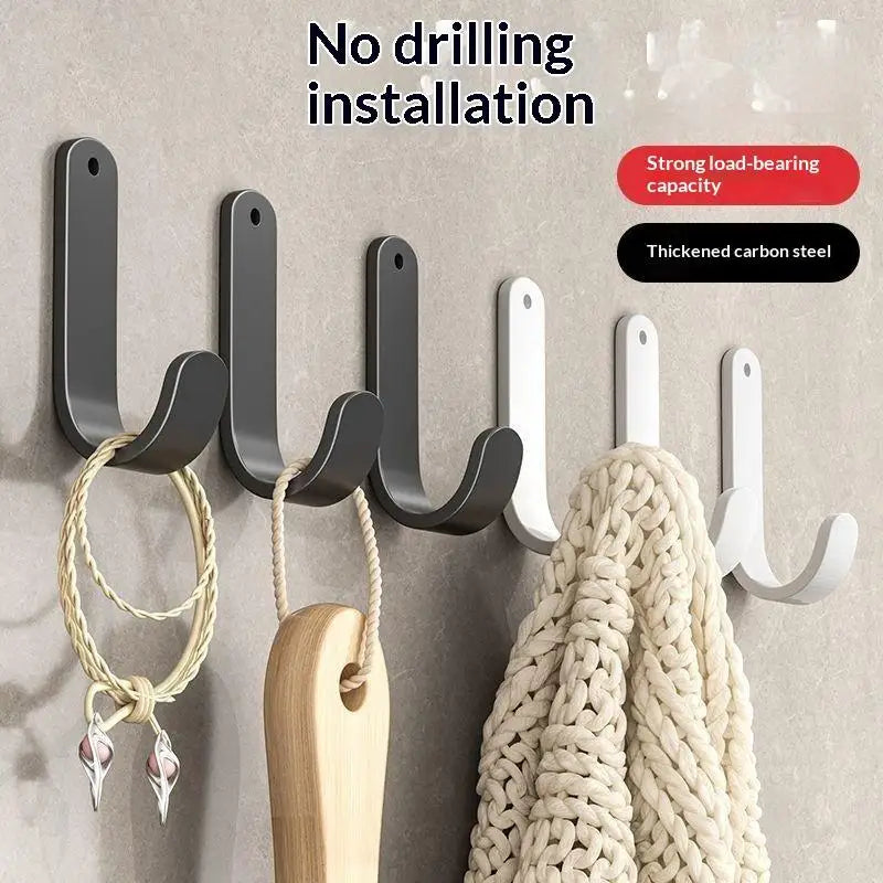 crochets adhésifs muraux modernes gris blanc lisses objets suspendus bijoux serviettes porte sacs accessoires