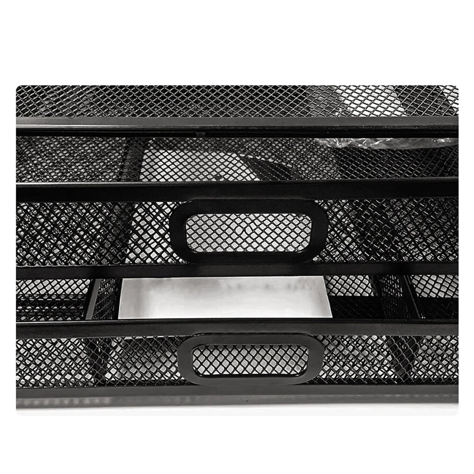Panier métal coulissant avec fournitures de bureau