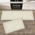 tapis cuisine antidérapant épais motif fleurs velours crystal sol salle bain intérieur