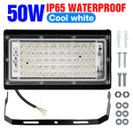 projecteur led extérieur ip65 blanc moderne câbles alimentation 220v 100w 200w 50w