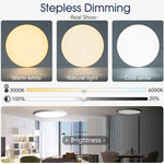 plafonnier led intelligent télécommande intensité variable moderne blanc noir gris minimaliste