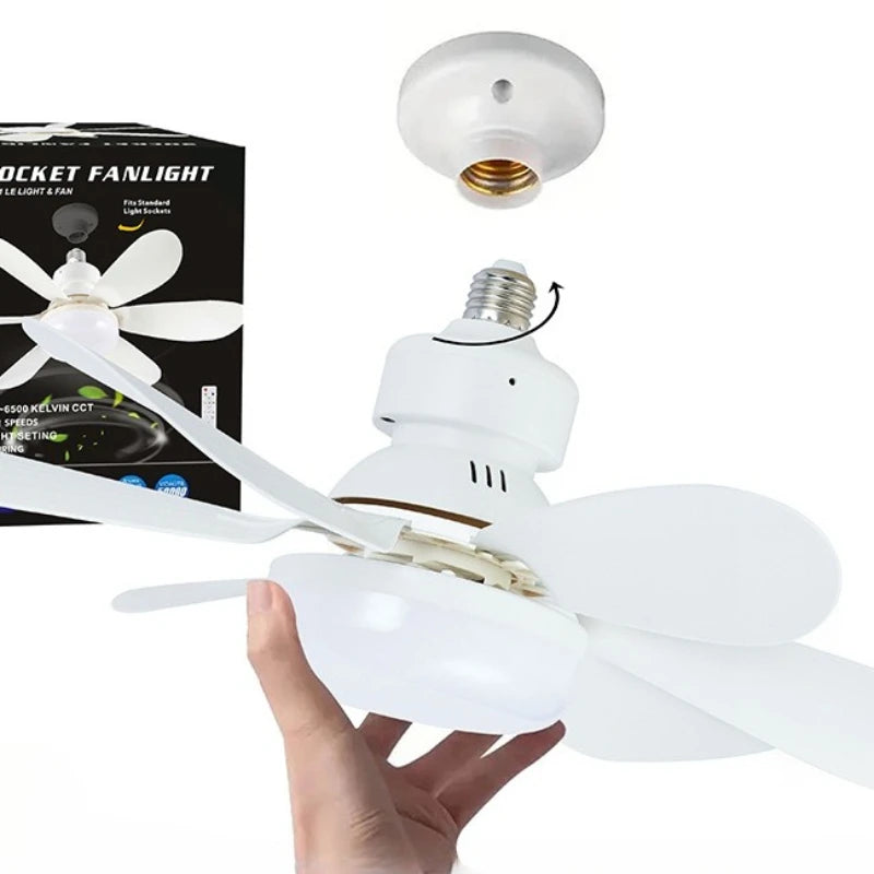 ventilateur lampe led blanc moderne facile chambre salon cuisine