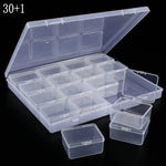 boîtes rangement transparentes modernes bijoux 30 miniatures incluses grande boîte pratique portative