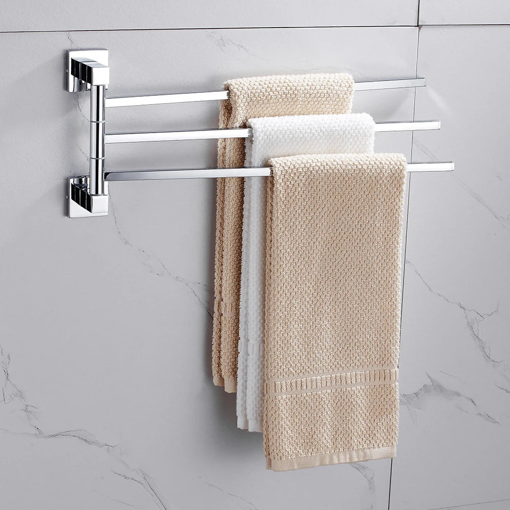 porte serviettes mural chrome lisse moderne vis fixations serviettes 415mm longueur