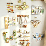 autocollants deco murales plantes cadres photo étoiles guirlandes chandeliers sacs main clips boho chic