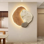 horloge murale moderne cristal gris doré minimaliste aiguilles cadran lumineux 40cm 50cm 60cm