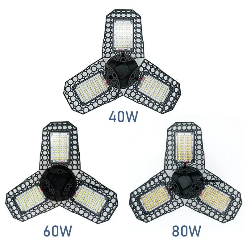 lampe led industrielle 40w 60w 80w noir grille hexagonale moderne
