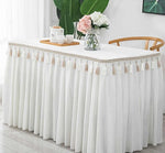 jupe table velours rouge blanc vert foncé gris violet classique réutilisable maison mariage banquet