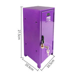 boîte rangement métal moderne violet rose bleu blanc noirversible organisateur jouets cosmétiques chambre