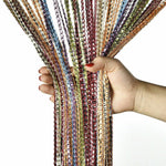 rideau decoratif boheme multicolore franges metalliques translucides barre superieure 200cm hauteur 100cm largeur