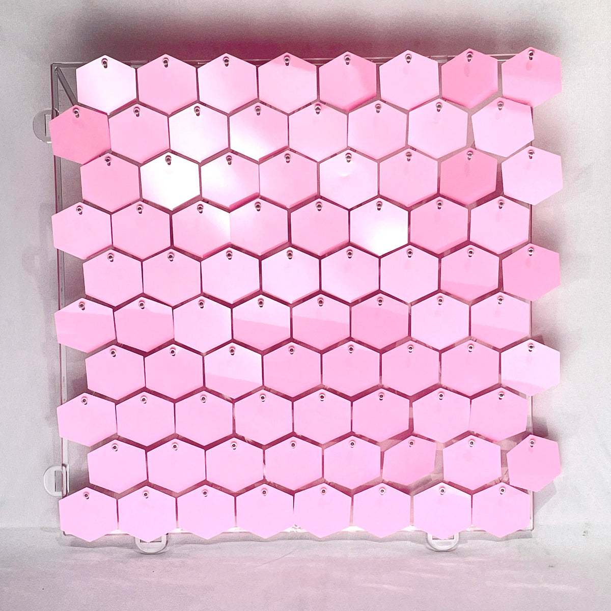 panneau décoration murale hexagonal sequins brillant fond fête mariage anniversaire baby shower décor moderne