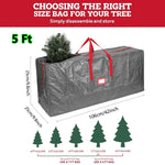 sac rangement sapin noël imperméable durable poignées robustes réutilisable extra large vert rouge gris
