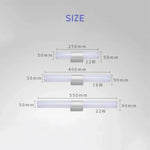 lampe murale led moderne blanc clips magnétiques éclairage salle bain 250mm 400mm 550mm aluminium