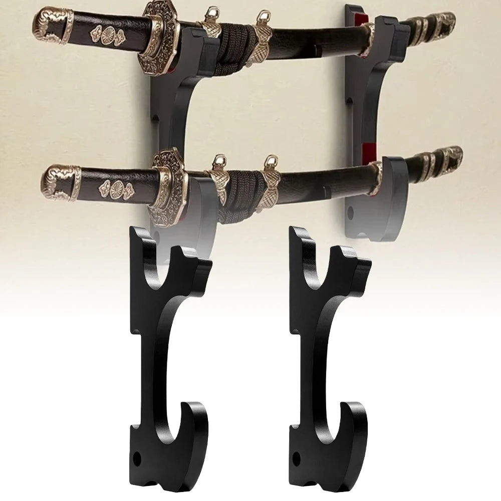support d'étagère murale bois katana épée decoration japonaise présentoir épingle fusil sniper chambre salon