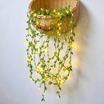 feuilles vertes led guirlande decoration murale boheme 78cm 196cm 393cm 50led 100led festive