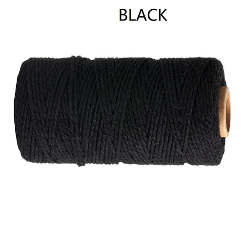 fil macramé coton 2mm cordon tressé rond décoration murale bohème fait main