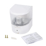 distributeur savon automatique blanc transparent moderne vis fixation 600ml