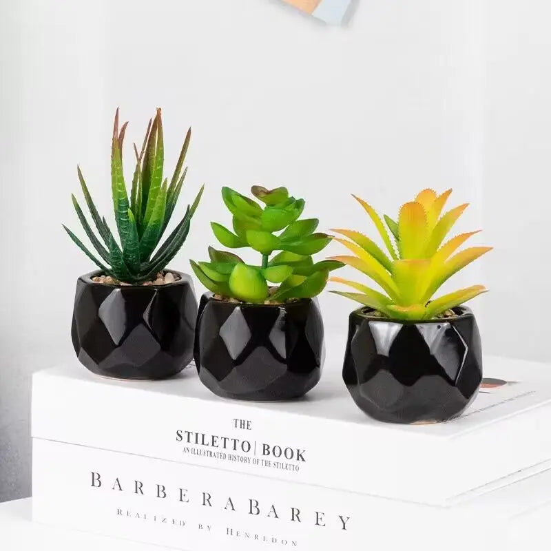 plantes artificielles bonsaï vertes modernes pot poterie décoration intérieure extérieure jardin