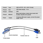 lampe led portable usb rechargeable blanc bleu moderne compact six leds cable