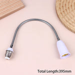 connecteur flexible ampoule E27 blanc argenté texture spirale adhésif moderne câble souple vis fixation