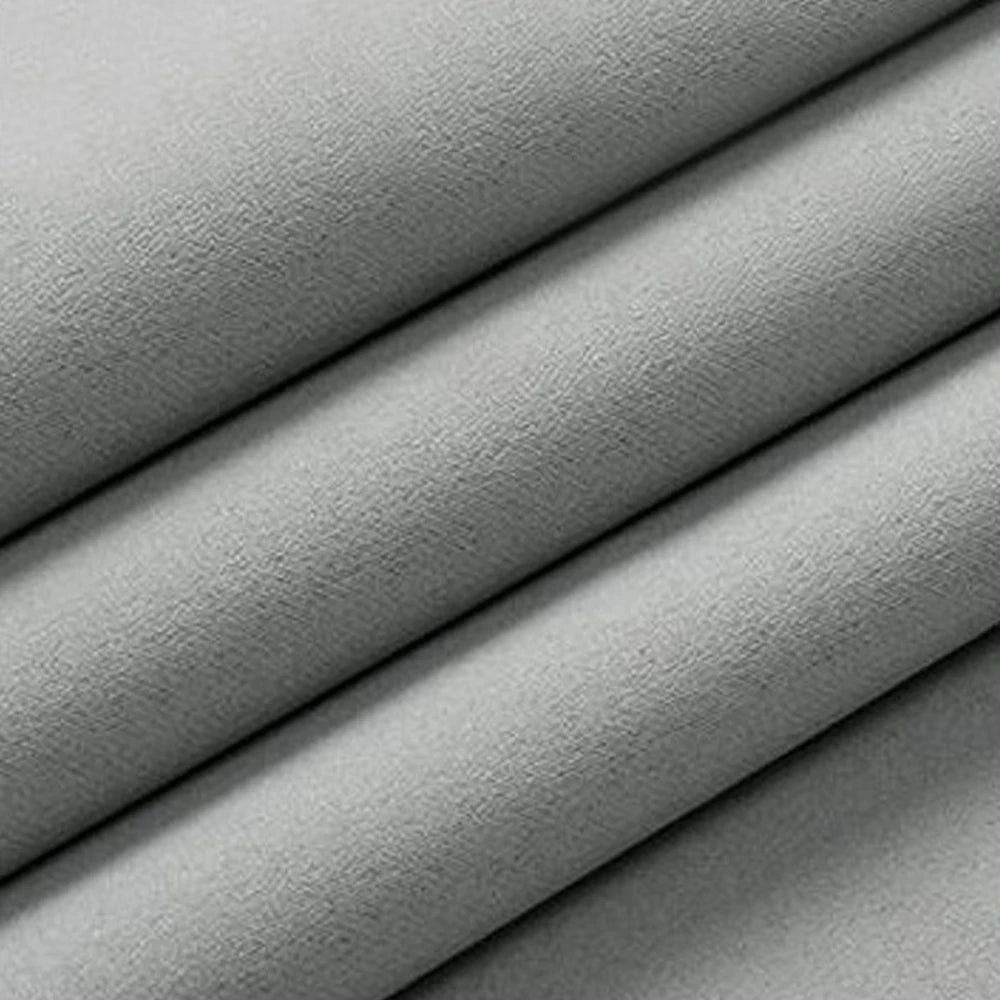 rideaux thermiques occultants gris clair noir tissu texturé moderne opacité variable tringle rideau fixations