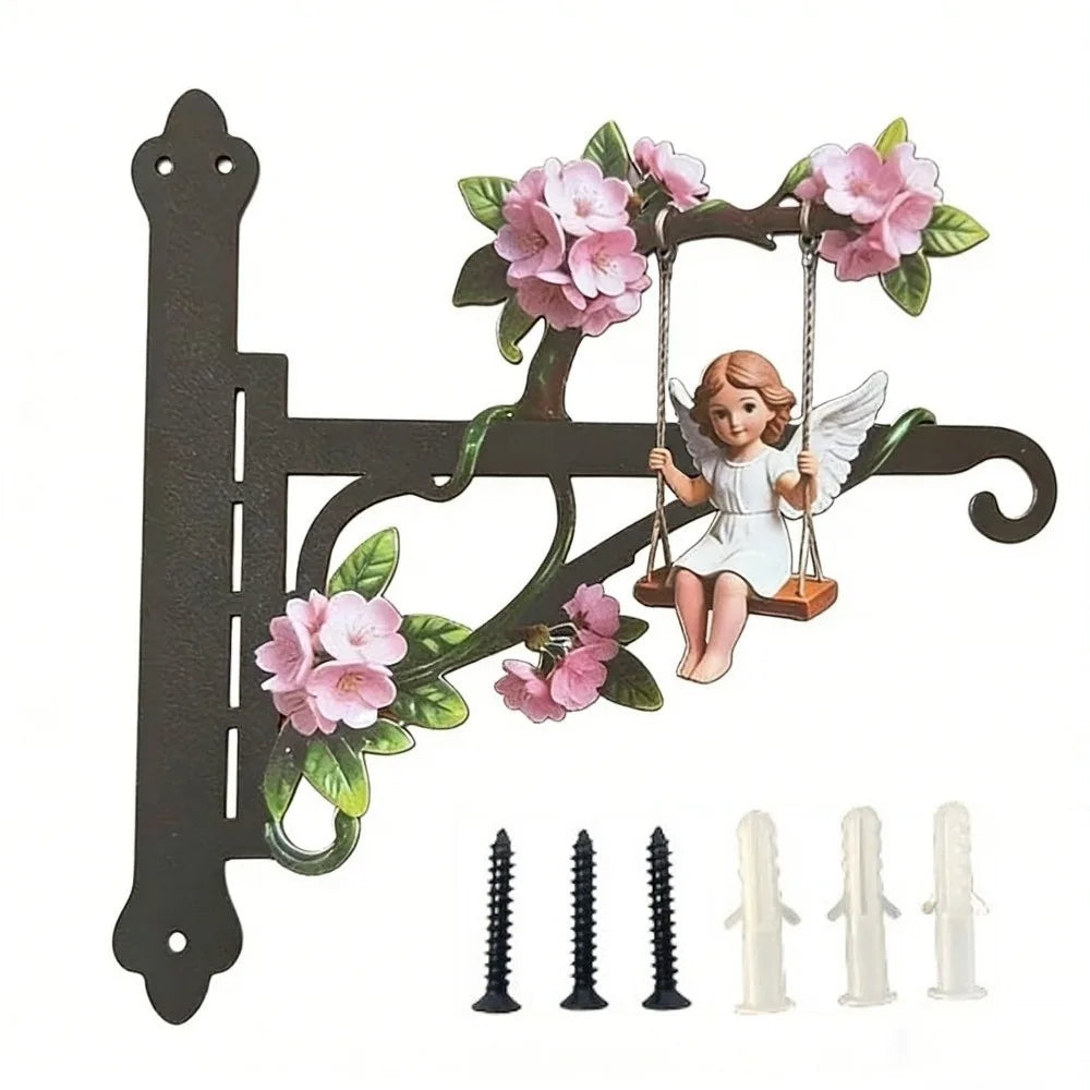 décoration murale oiseaux fleurs artificielles lanterne métal artisanal rustique echangrounoir