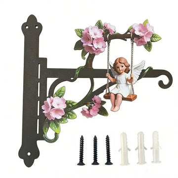 décoration murale oiseaux fleurs artificielles lanterne métal artisanal rustique echangrounoir