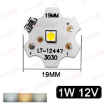 ampoules led 5v 12v 24v blanc chaud plaque 19mm diode carré moderne fixations vis