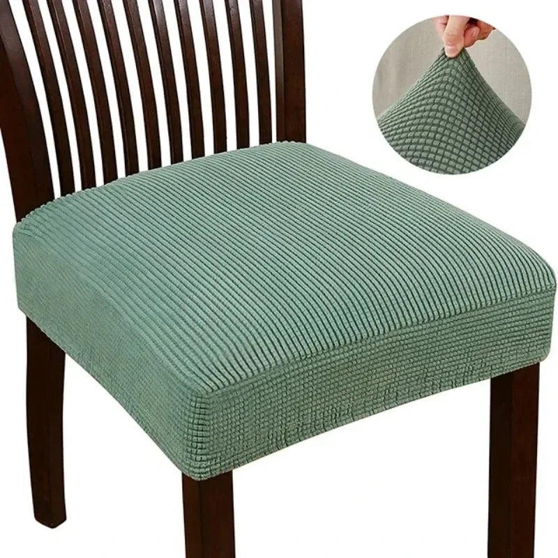 couvre siège chaise tissu carreaux beige moderne antidérapant élasthanne polyester