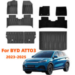 tapis sol voiture noir rayures horizontales moderne BYD ATTO3 tapis avant arrière coffre imperméable