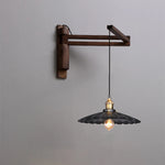lampe murale bois moderne abat jour fleur industriel rustique chambre entrée