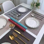 tissu polyester gris moderne résistant abrasion 100x100cm 100x150cm serviettes table