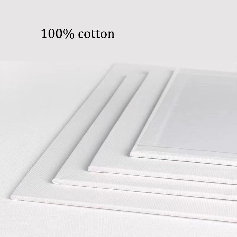 toiles d'art blanches modernes tissées opaques 10x10cm 13x18cm 18x24cm 20x20cm 24x30cm
