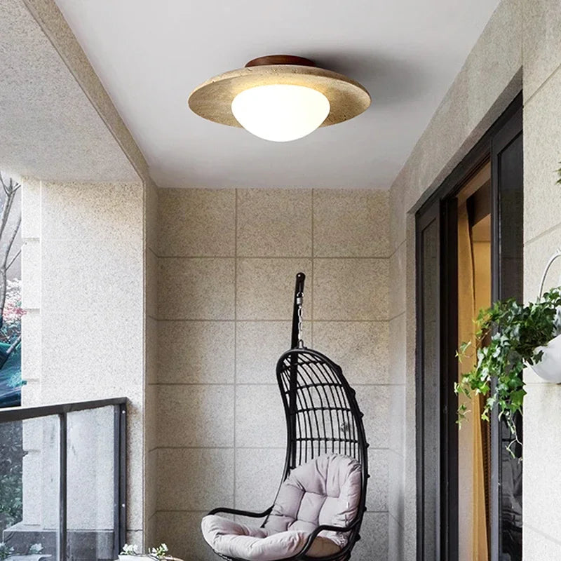 lampe moderne bois texture naturelle beige brun foncé éclairage intérieur autonomie 90 260V G9