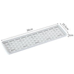 plateau rangement blanc moderne grille perforations tasse thé théière fruits tapis sol écologique