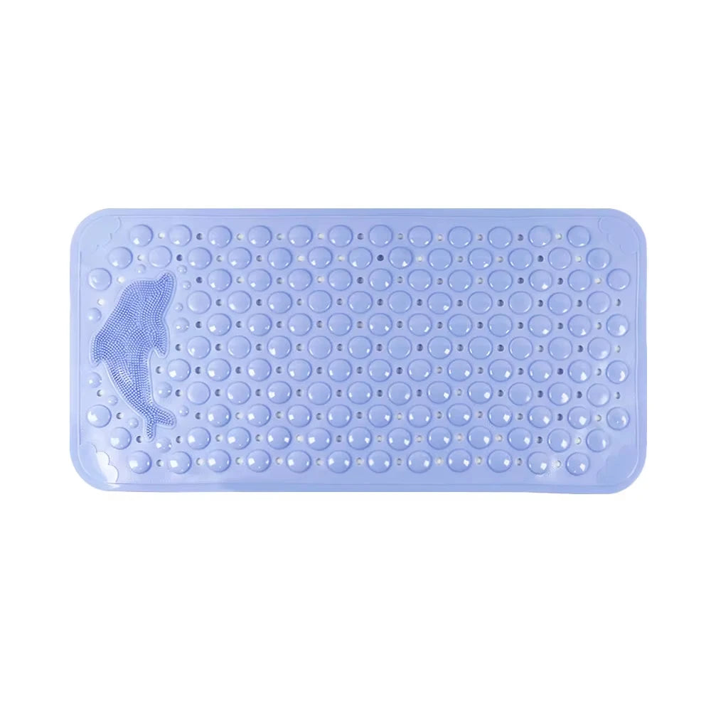 tapis bain antidérapant pvc dauphin moderne 35x70cm drainage texturé bulles ventilation gris rose