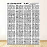tableau chordes guitare impression graphique toile sans cadre moderne blanc noir