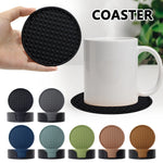 coasters acrylique noirs bleu marine modernes texture points 10cm 5cm pack pièces rangement