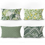 taie d'oreiller moderne motif feuille monstera verte tissu polyester 30x50cm decoration salon lit housse