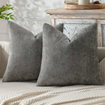 housse coussin nordique chenille solide couleur unie tissage grossier décoratif 45x45cm pièces moderne