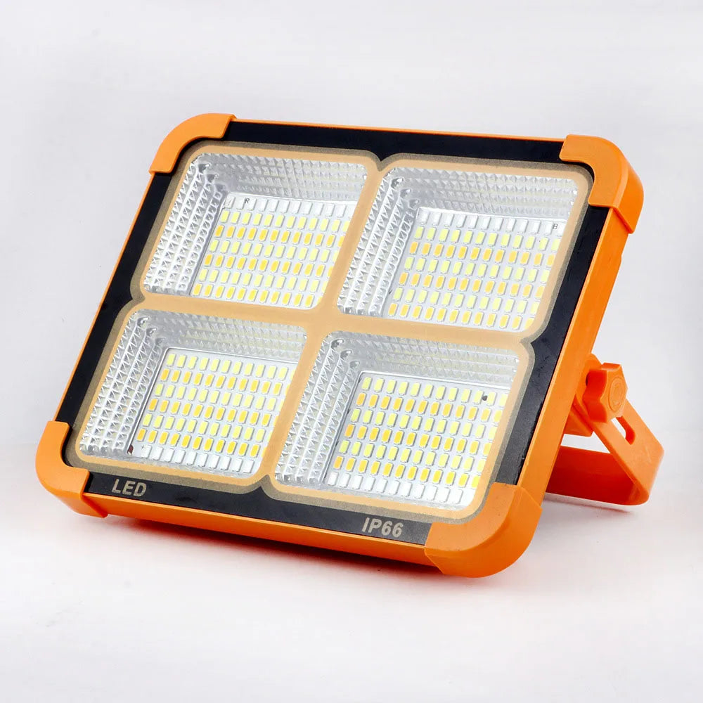 lampe solaire portative orange moderne recharge solaire usb poignée aimant emergency light camping