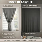 rideau occultant polyester texturé moderne adhésif opaque beige gris noir chambre coucher